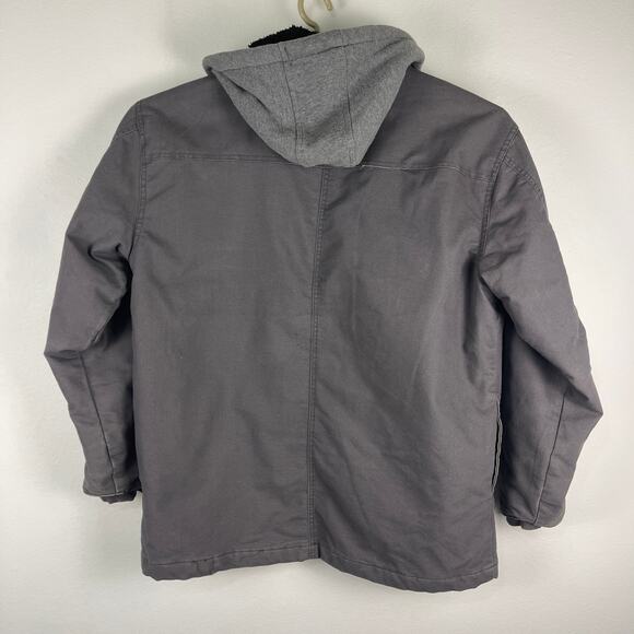 Dickies Water Repellent Duck Hooded Canvas Shirt Jacket Slate Grey Mens XL 46/48 - Picture 2 of 13